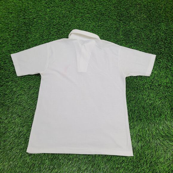 Vintage 80s Champion Polo Shirt S/M 19x26 White YMCA West - Picture 2 of 12